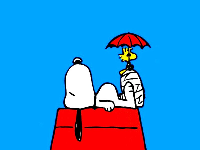 Snoopy and Woodstock — Blue