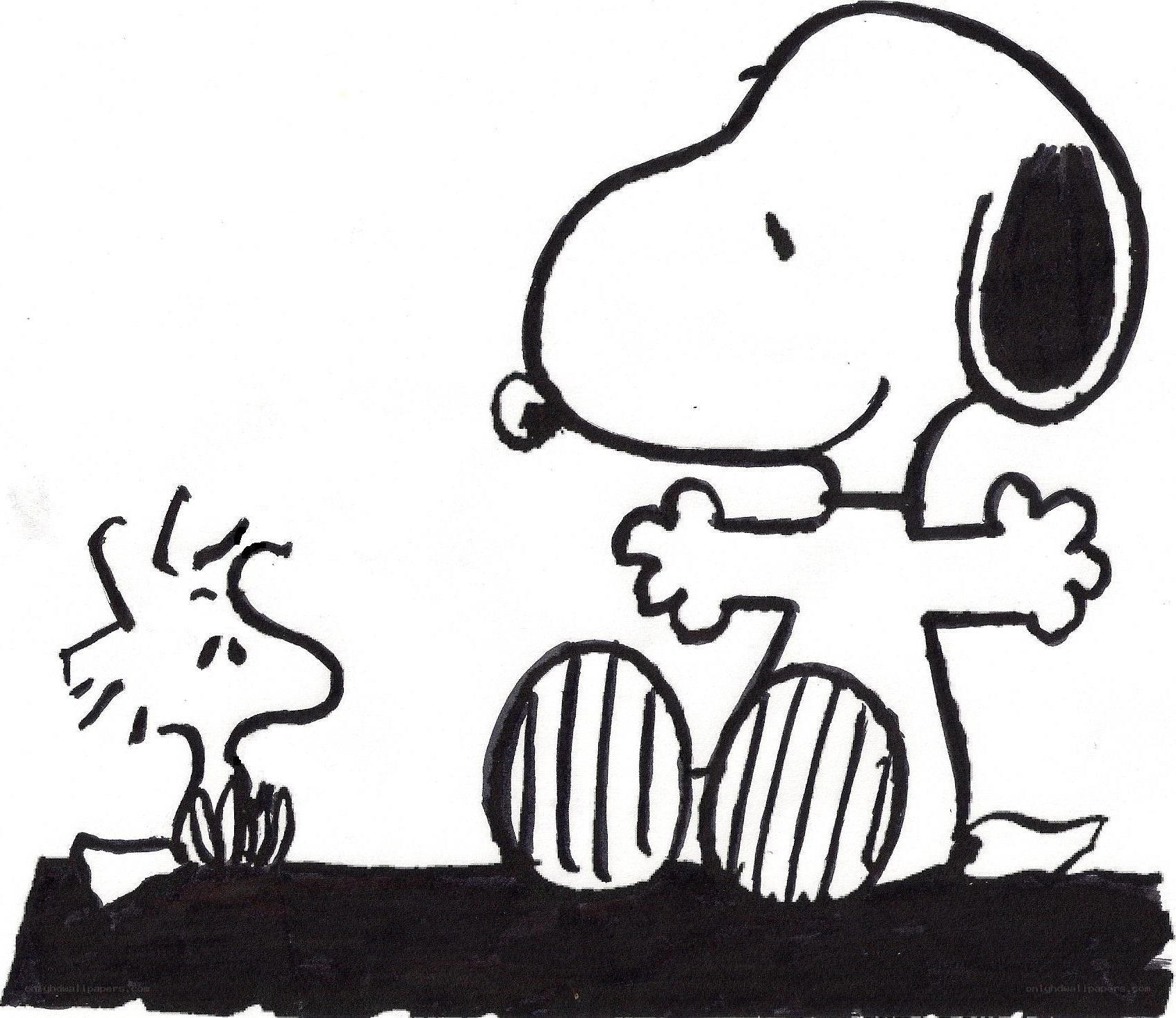 Snoopy and Woodstock drawing