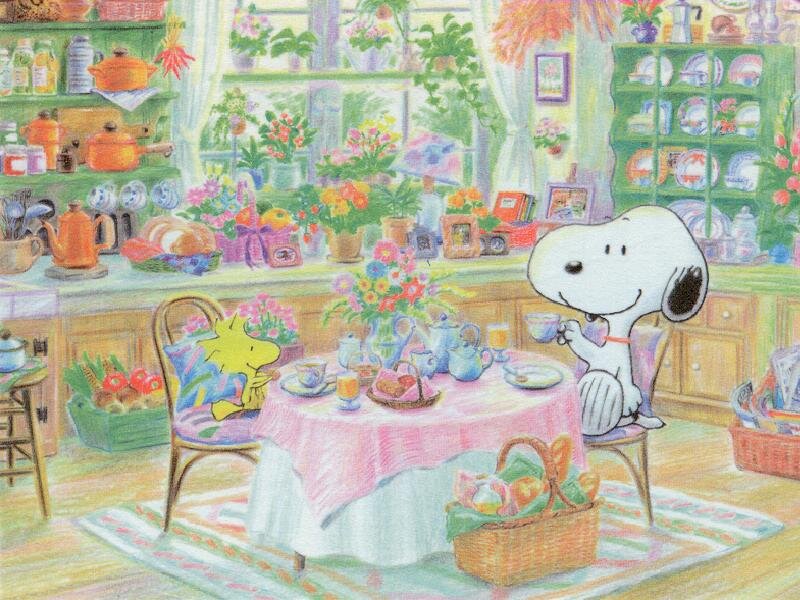 Snoopy and Woodstock — Pink