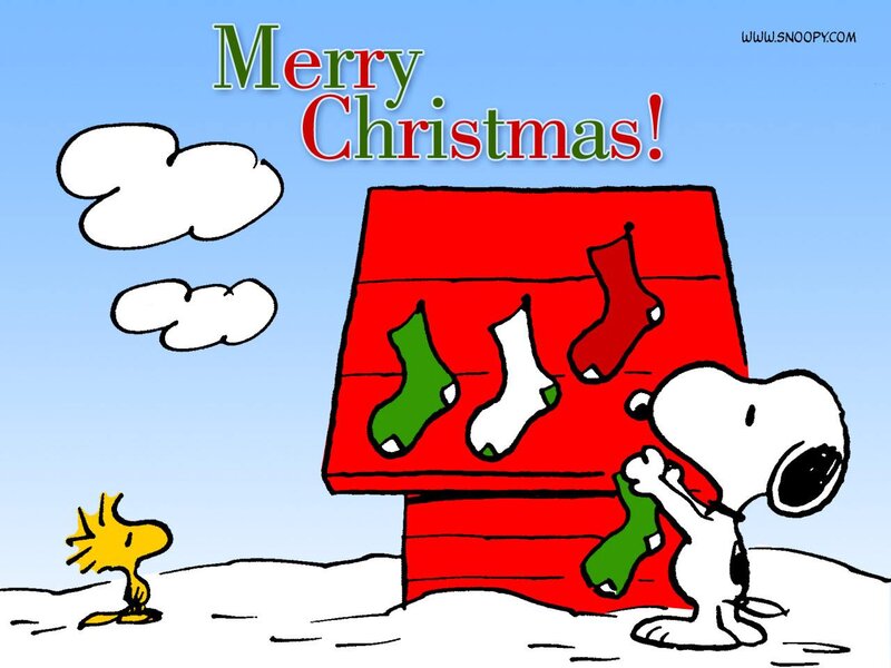 Snoopy and Woodstock — Red, Festive, Winter