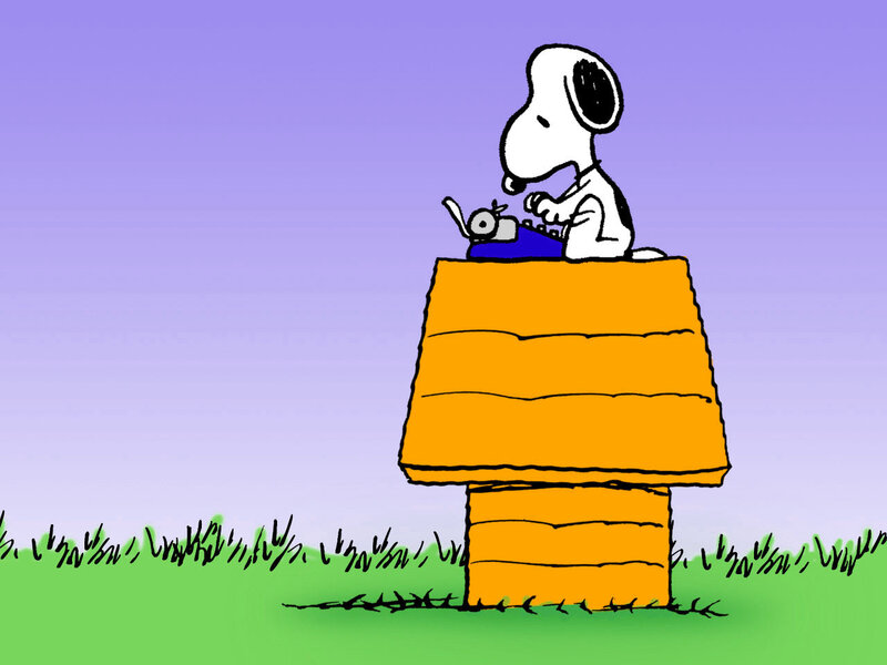 Snoopy at Typewriter