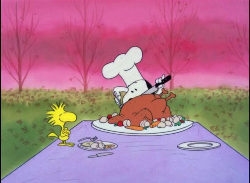 Snoopy Carving Turkey