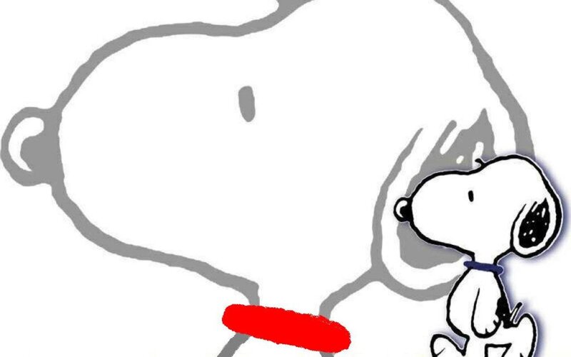 Snoopy Dog Character — White, Neutral, Comic