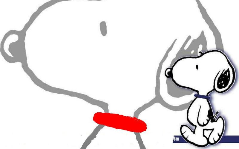 Snoopy Dog Character — White, Neutral