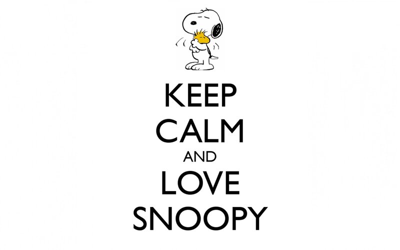 Snoopy Hugging Woodstock — Black