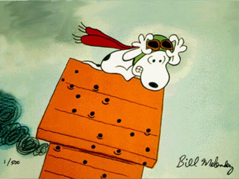 Snoopy in a pilot outfit