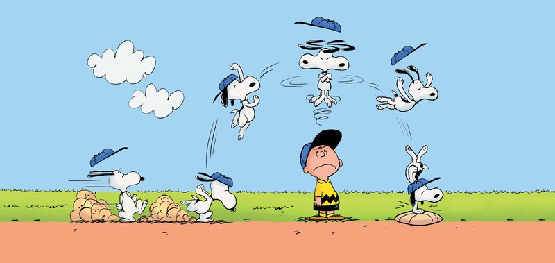 Snoopy in Baseball Game