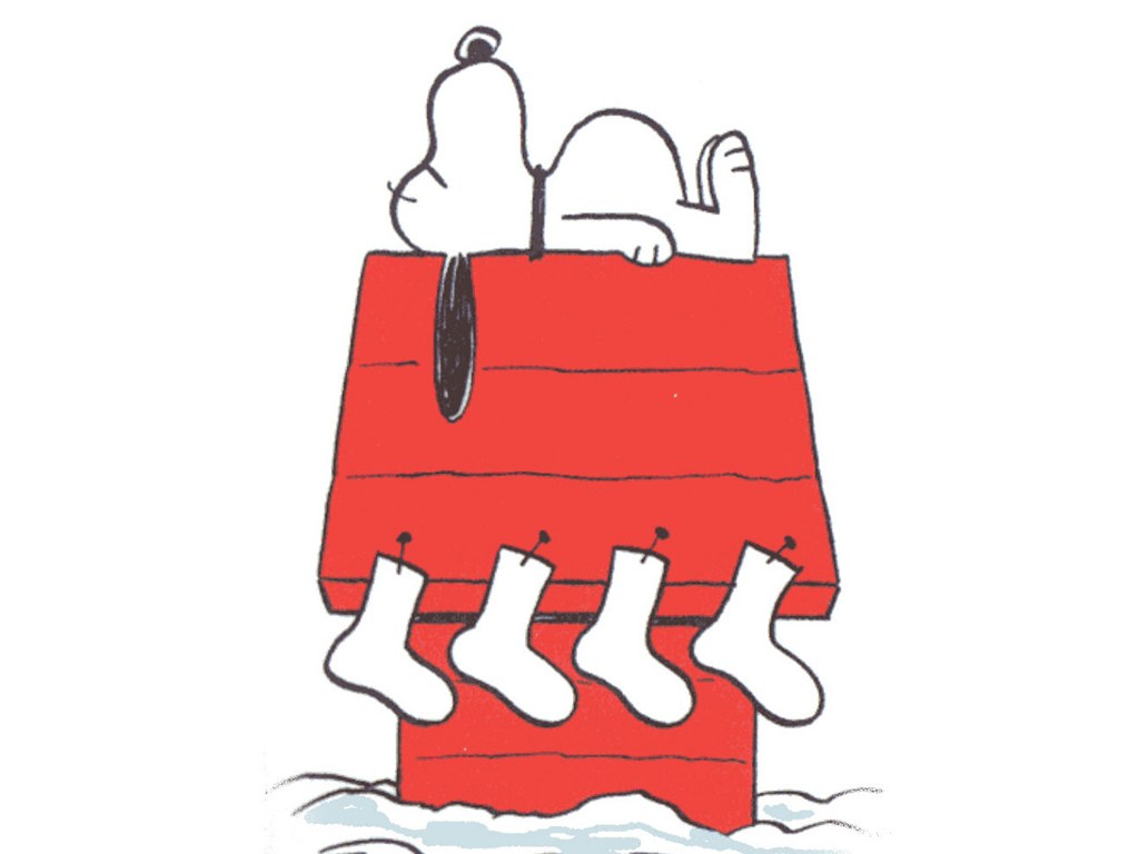 Snoopy in his doghouse