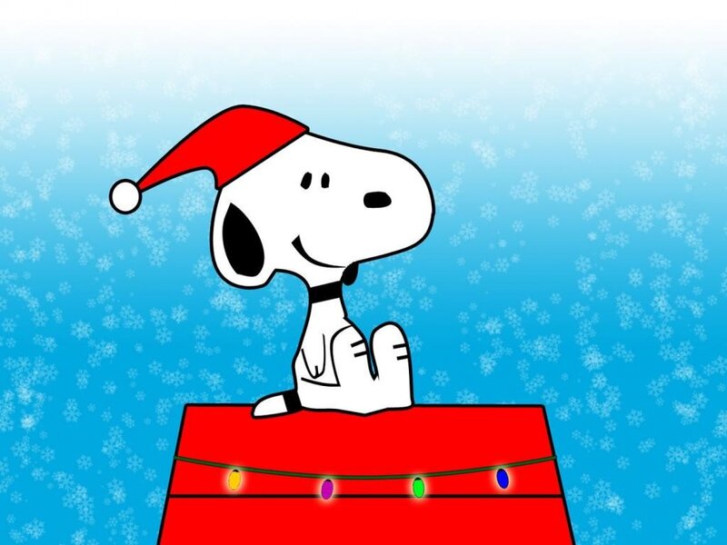 Snoopy in Santa Hat — Blue