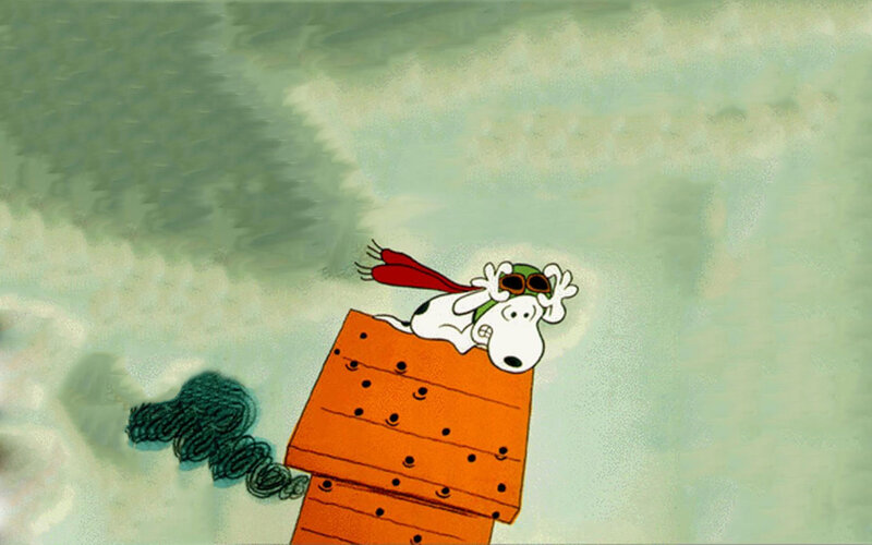 Snoopy in the doghouse