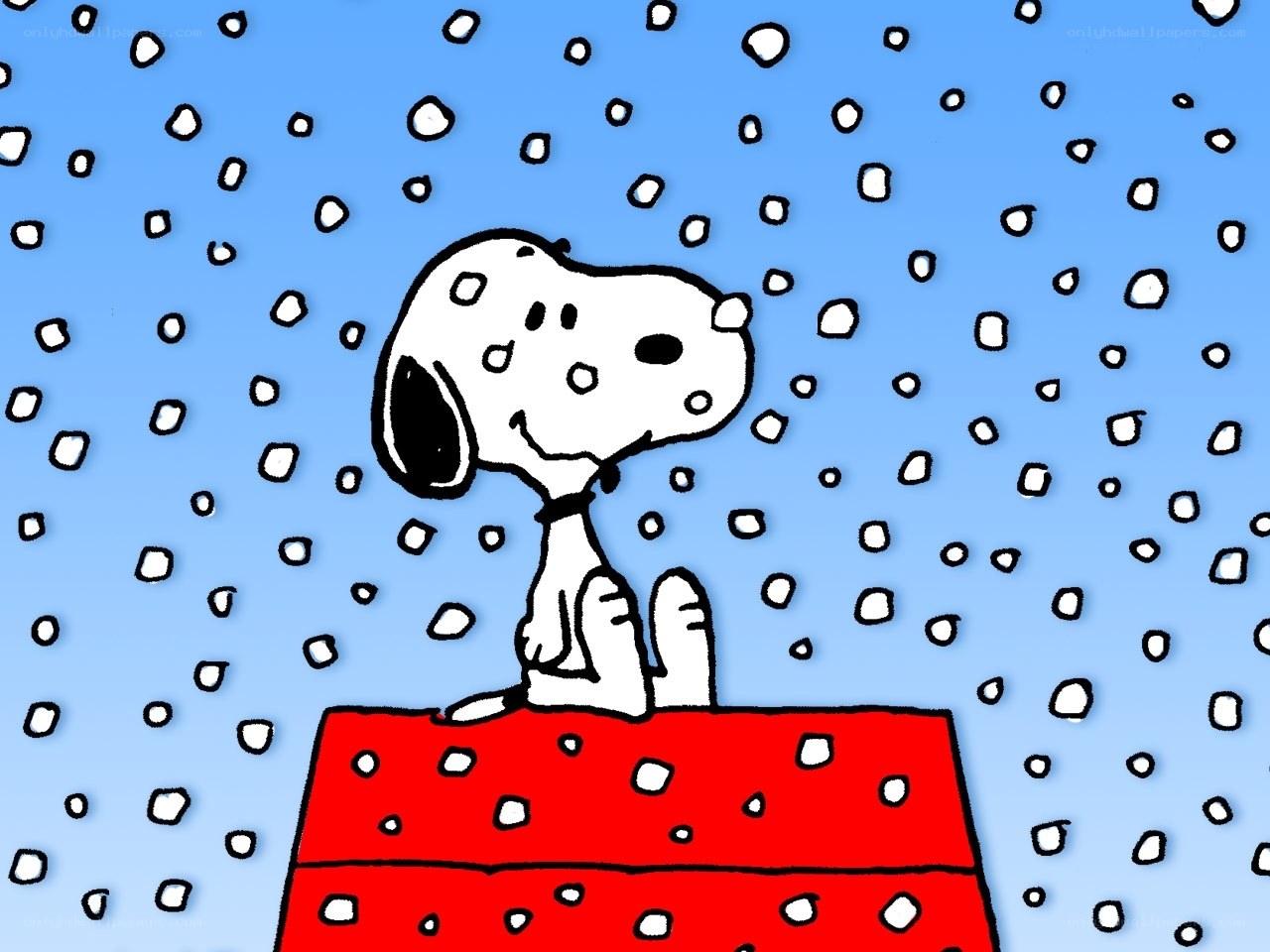 Snoopy in the snow