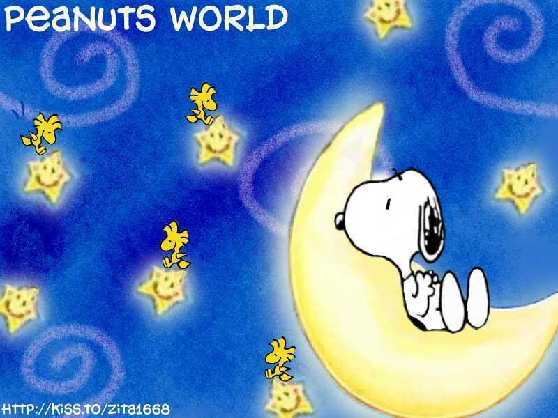 Snoopy on a Crescent Moon