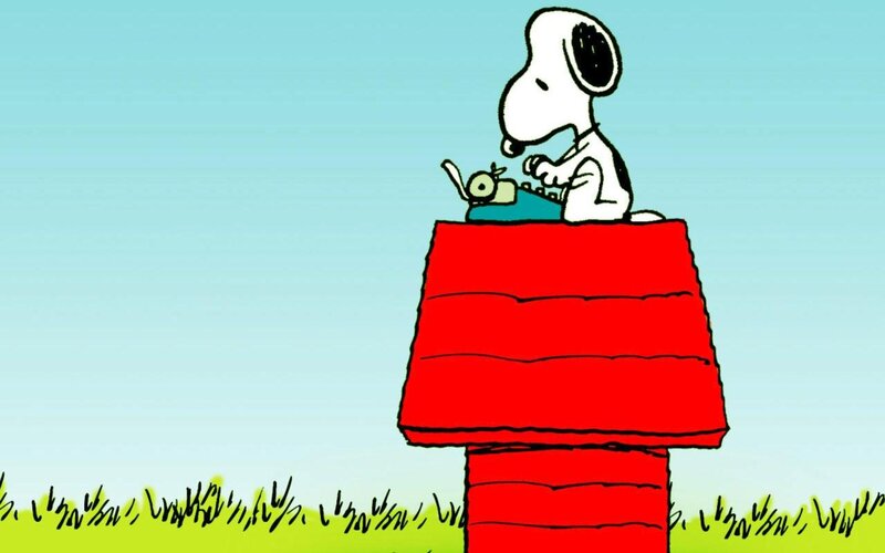 Snoopy on Doghouse — Red, Calm
