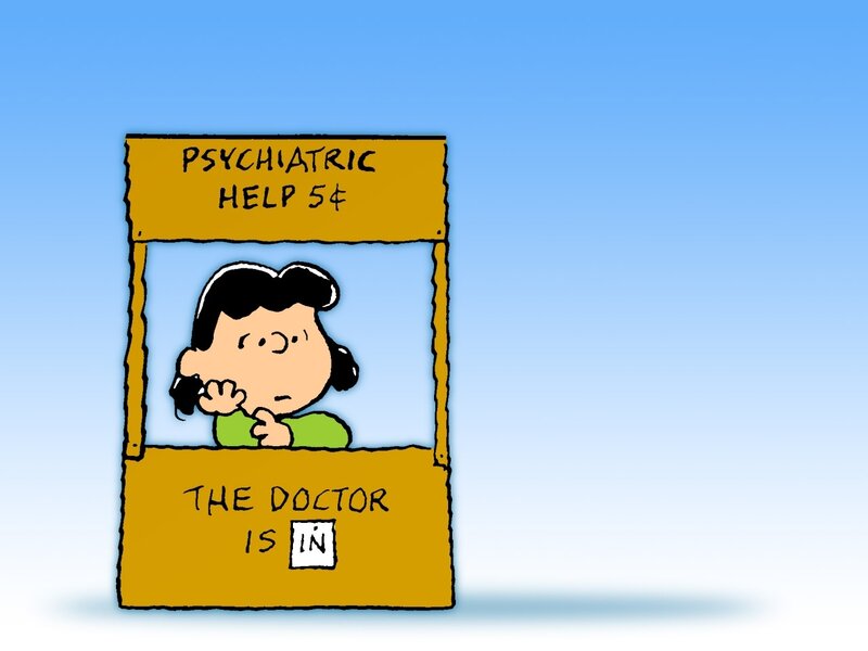 Snoopy's psychic booth