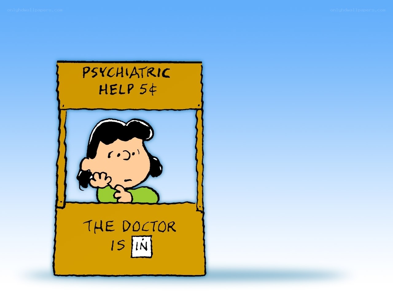 Snoopy's psychic booth