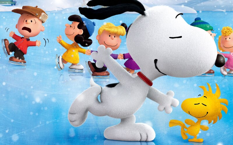 Snoopy Skating on Ice