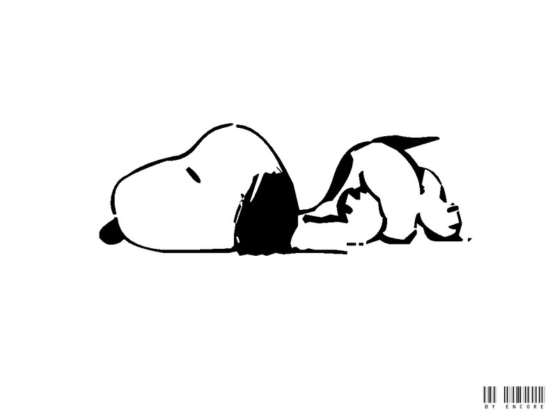 Snoopy sleeping peacefully