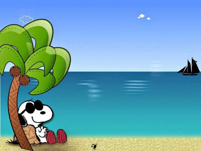 Snoopy under Palm Tree