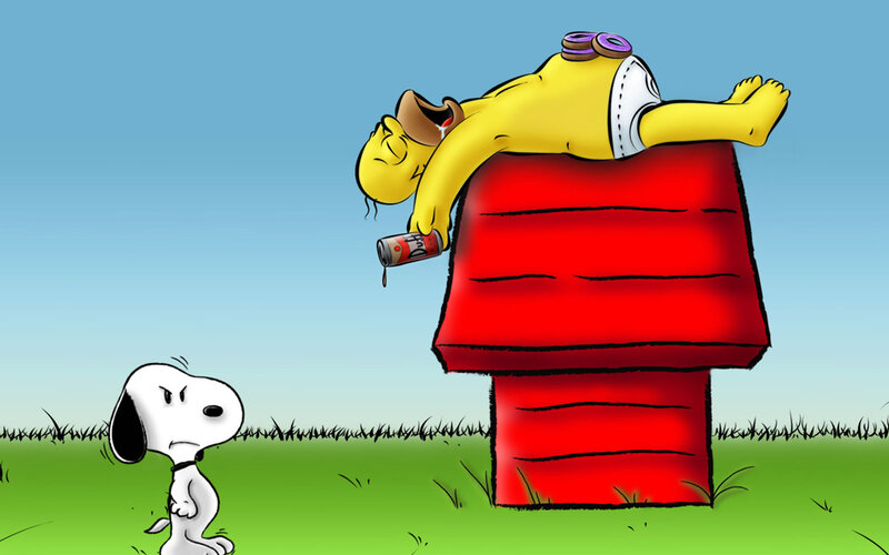 Snoopy Watching Homer