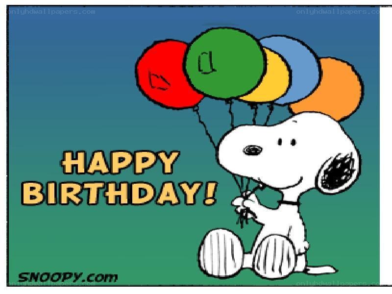 Snoopy with balloons birthday