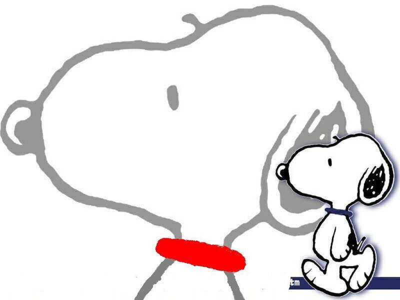 Snoopy with red collar