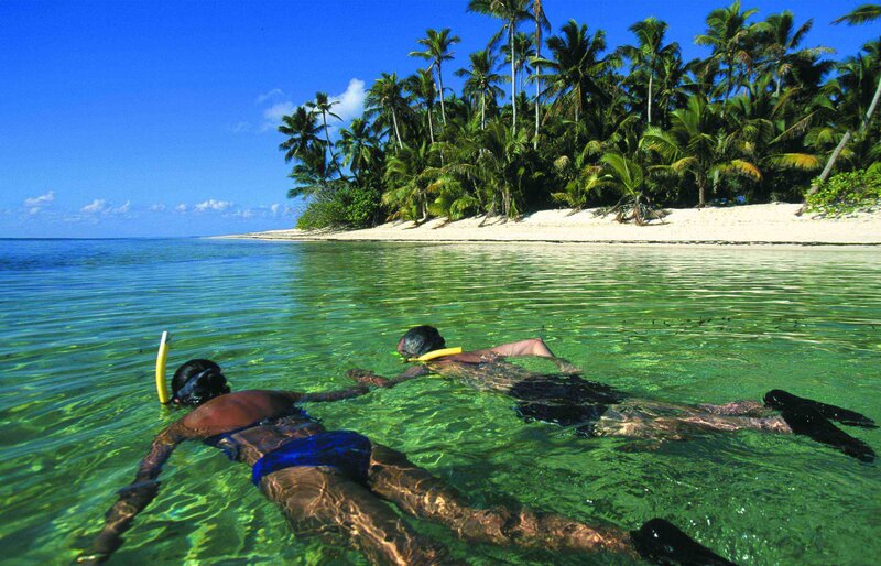 Snorkeling in tropical paradise