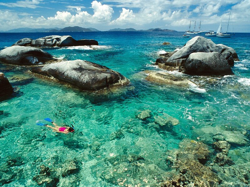 Snorkeling near rocky islands