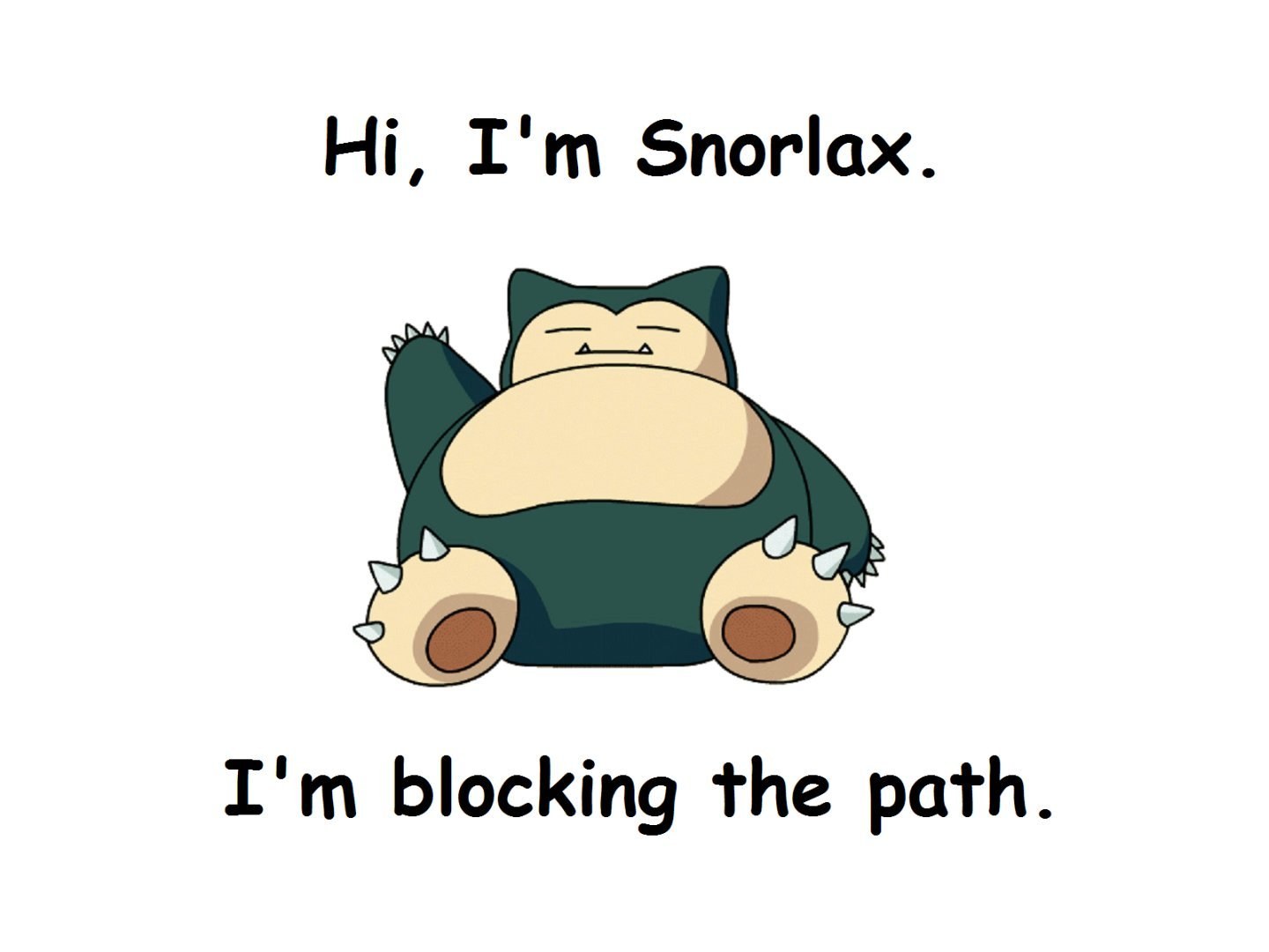 Snorlax blocking path