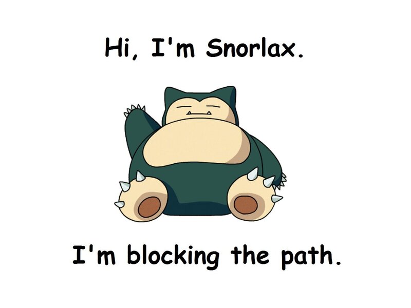 Snorlax Blocking Path — Green