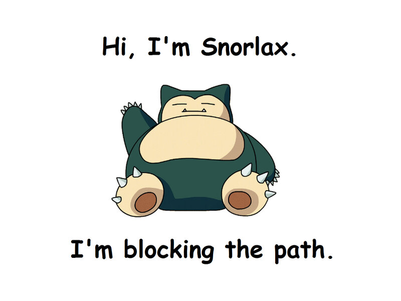Snorlax blocking path