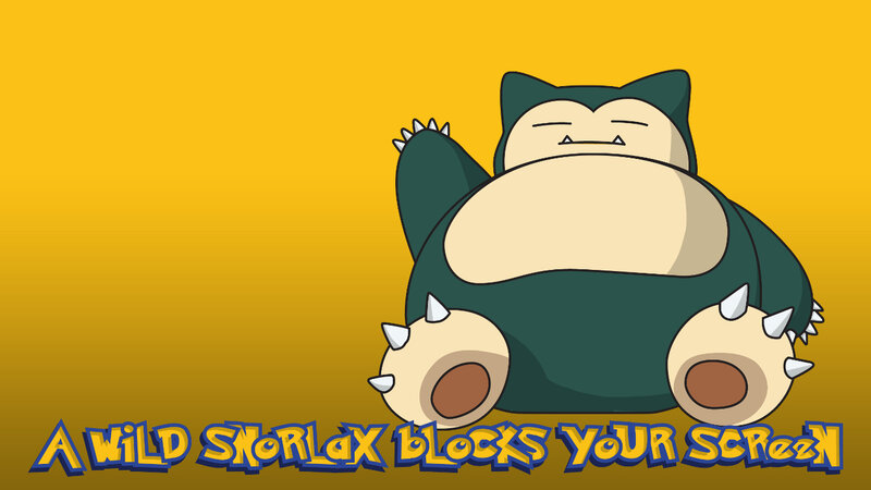 Snorlax blocks the screen