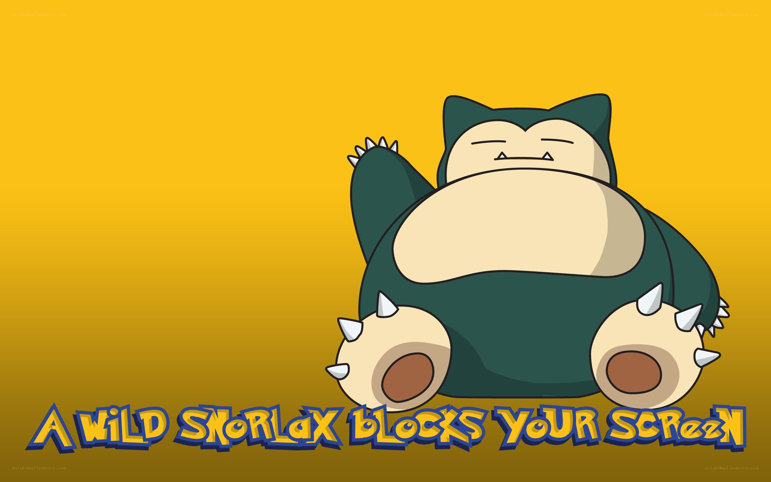 Snorlax blocks the screen
