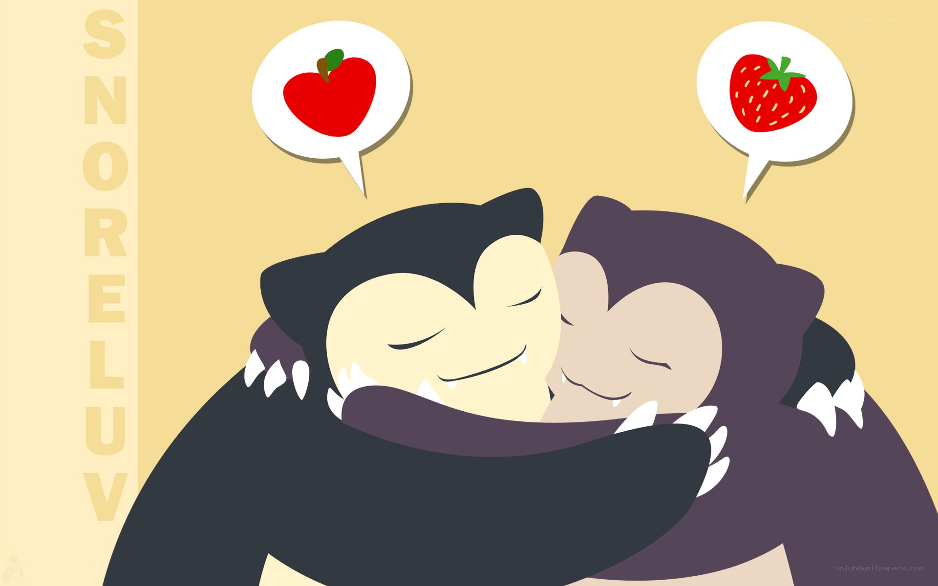 Snorlax hugging each other