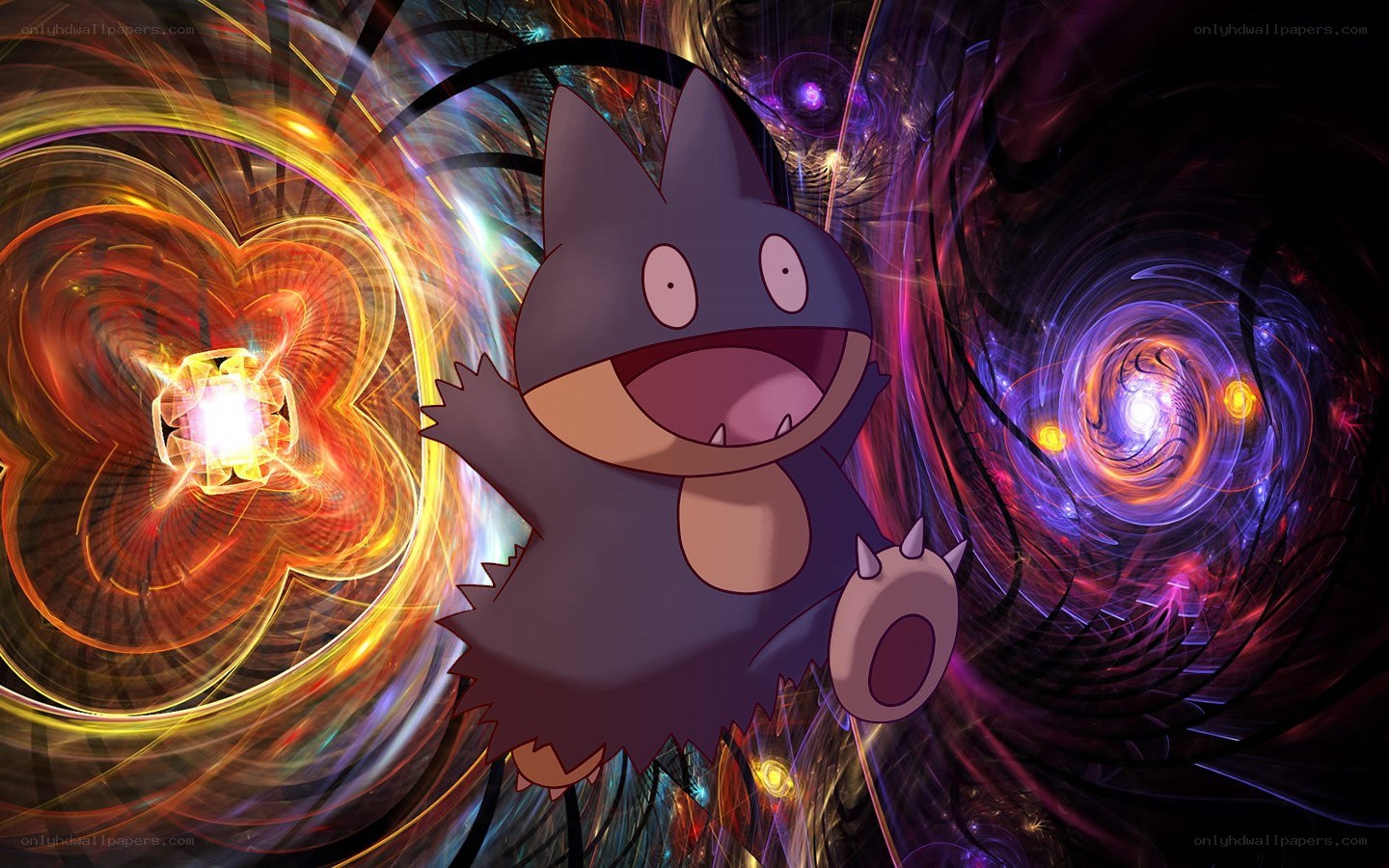 Snorlax in a colorful vortex