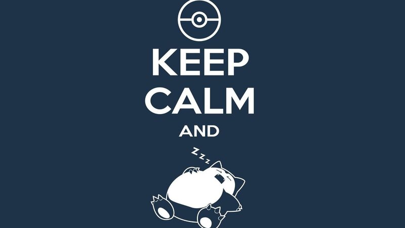 Snorlax Sleeping — Blue, Calm