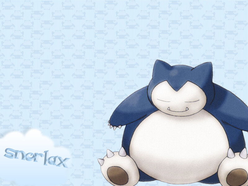 Snorlax Sleeping — Blue, Peaceful