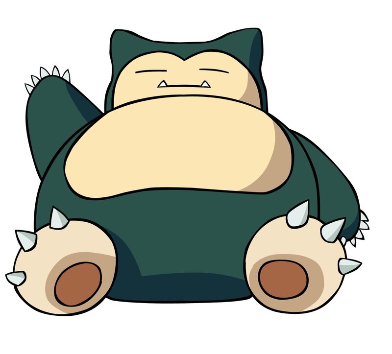 Snorlax Sleeping — Green