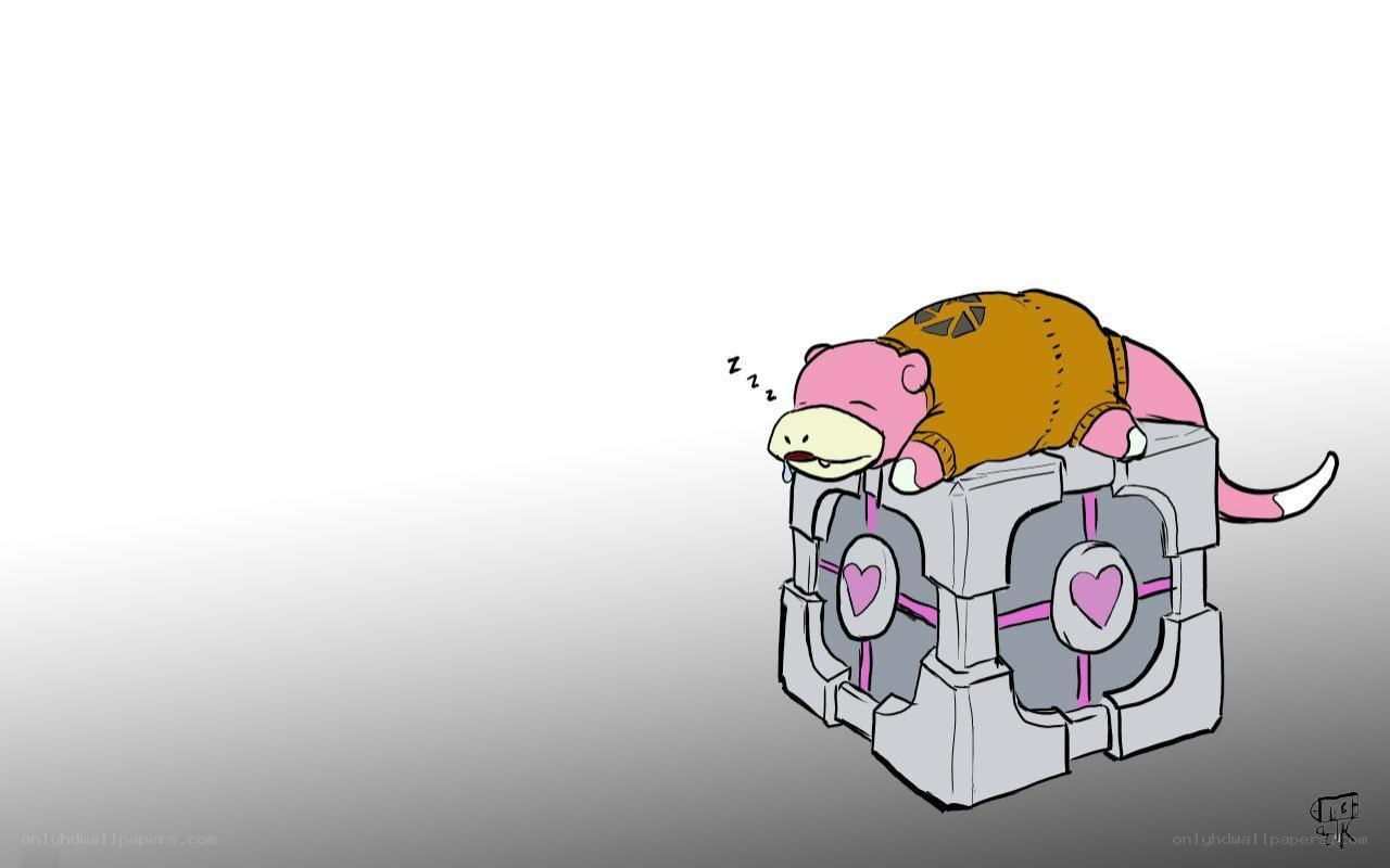 Snorlax sleeping on a cube