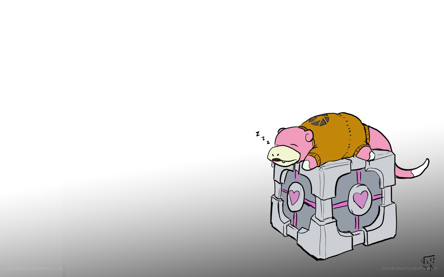 Snorlax sleeping on a cube