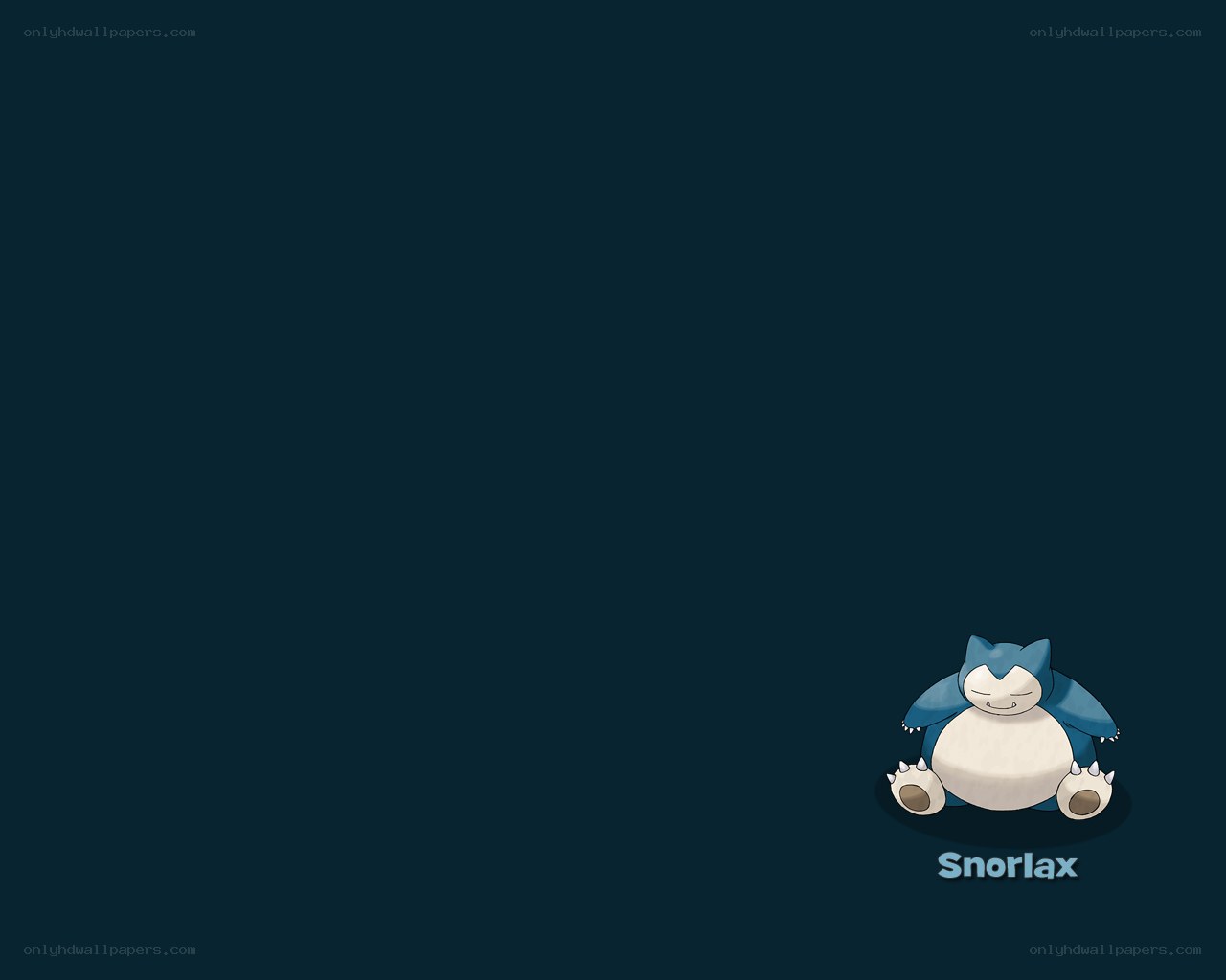 Snorlax sleeping on dark background