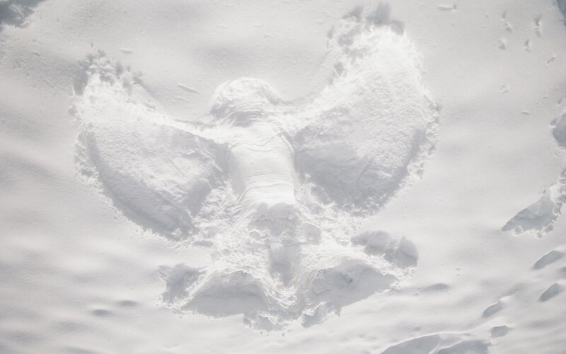Snow Angel in Snow