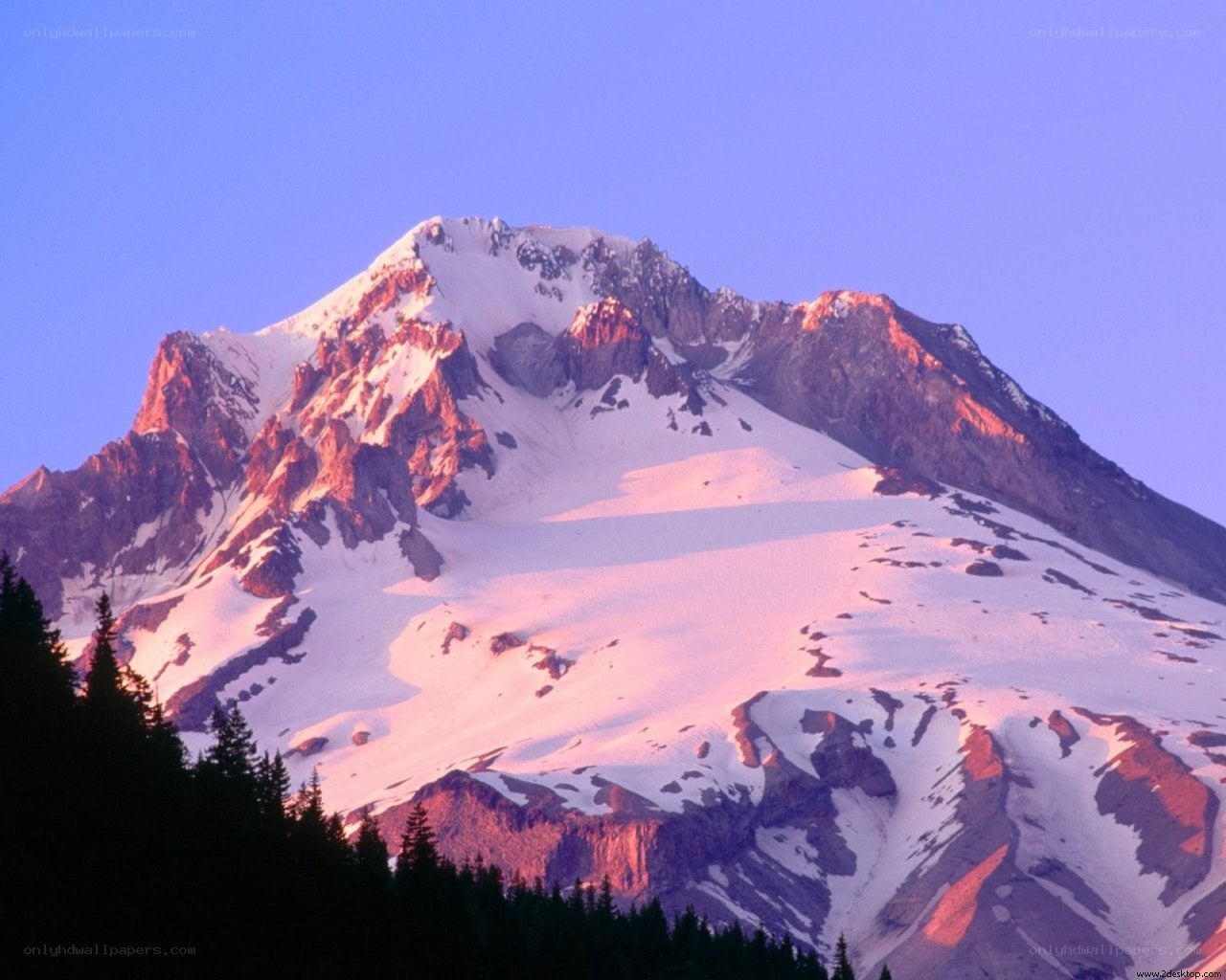 snow-capped mountain at sunrise