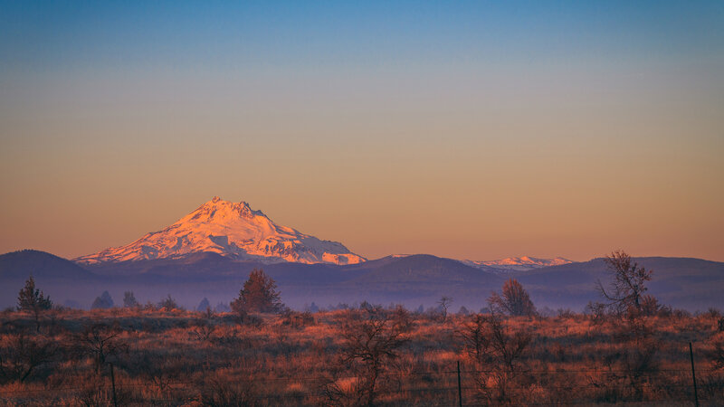 Snow-capped Mountain at Sunrise — Orange