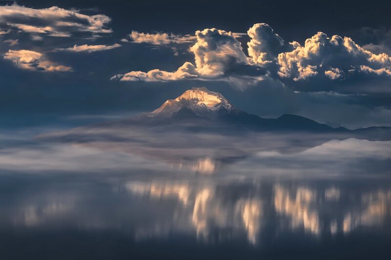Snow-capped Mountain — Blue, Dramatic, Sunrise