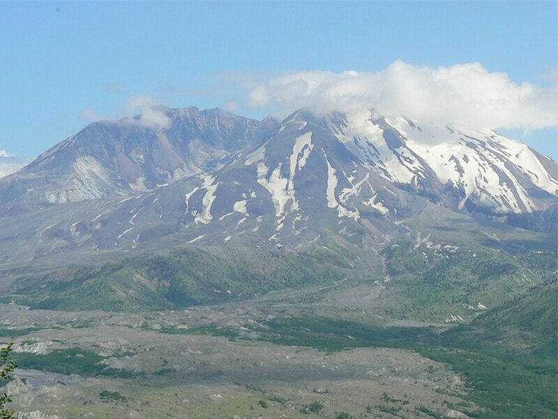 Snow-capped Mountain — Blue, Serene, Afternoon, Photograph, Clouds
