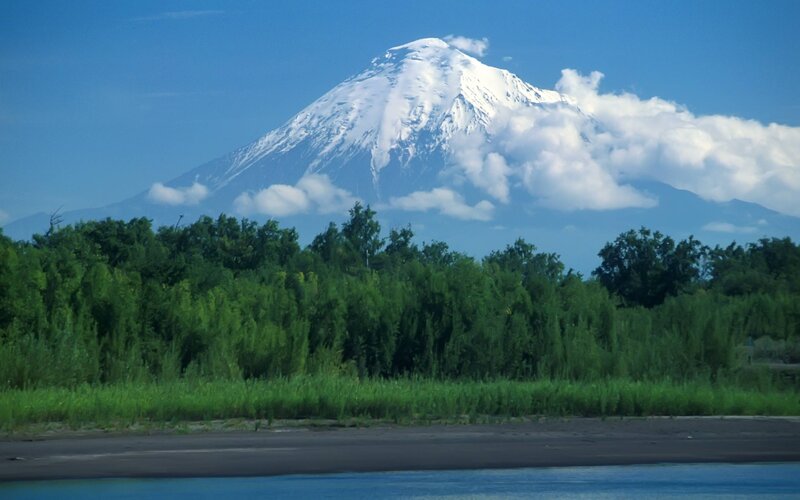 Snow-capped Mountain — Blue, Serene, Afternoon, Photograph, Trees