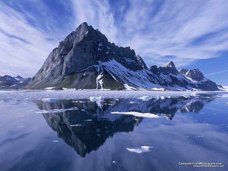 Snow-capped Mountain — Blue, Serene, Winter