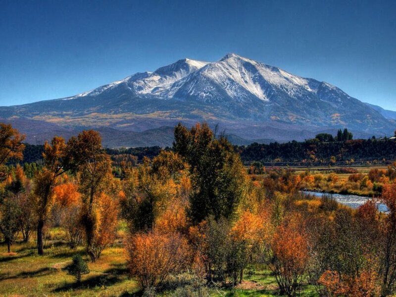 Snow-capped Mountain — Blue