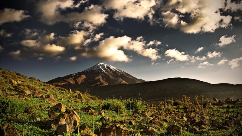 Snow-capped Mountain — Brown, Dramatic, Afternoon, Photograph