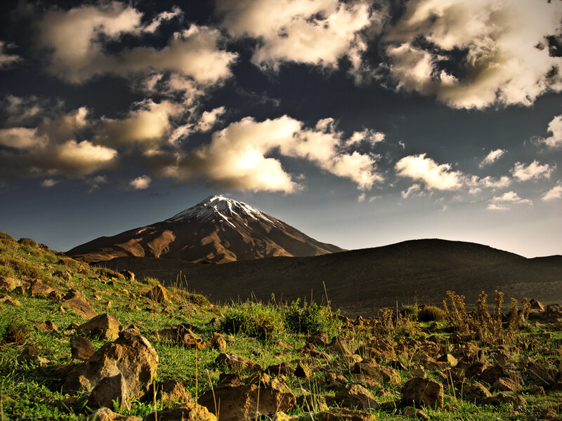 Snow-capped Mountain — Brown, Dramatic